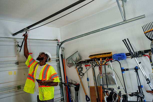 Professional Garage Door Maintenance technician working in DuPont, WA